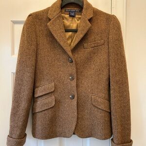 Ralph Lauren Women's Tan Herringbone Blazer